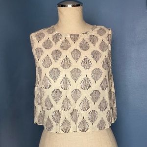 Lead block print crop top